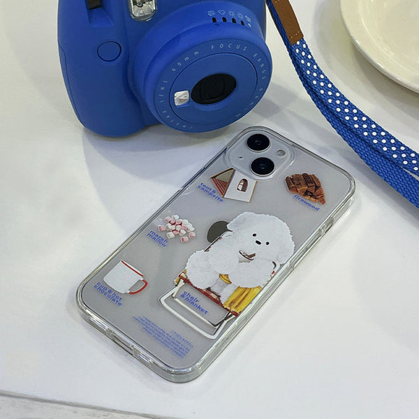 [THENINEMALL] Pattern Camping Ppokku Clear Phone Case (3 types)