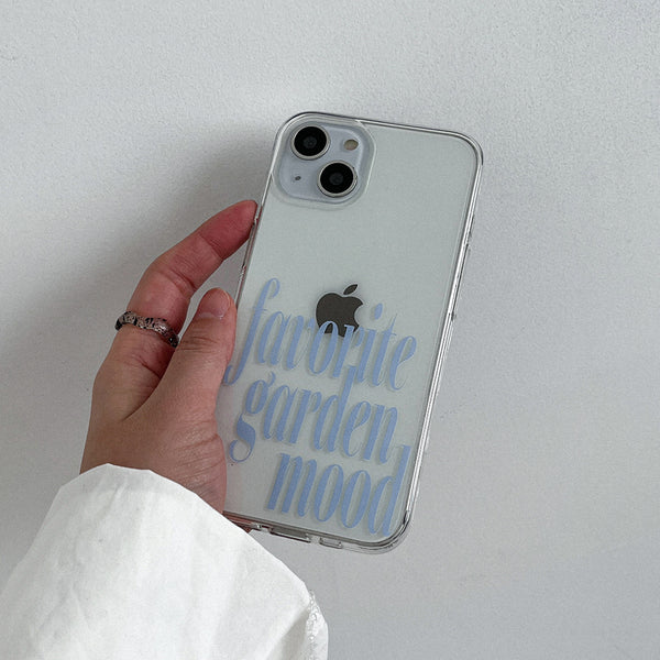 [Mademoment] Garden Mood Design Clear Phone Case (4 Types)