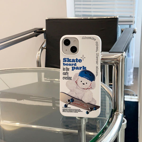 [THENINEMALL] Small Ppokku Skateboarder Hard Phone Case (2 types)