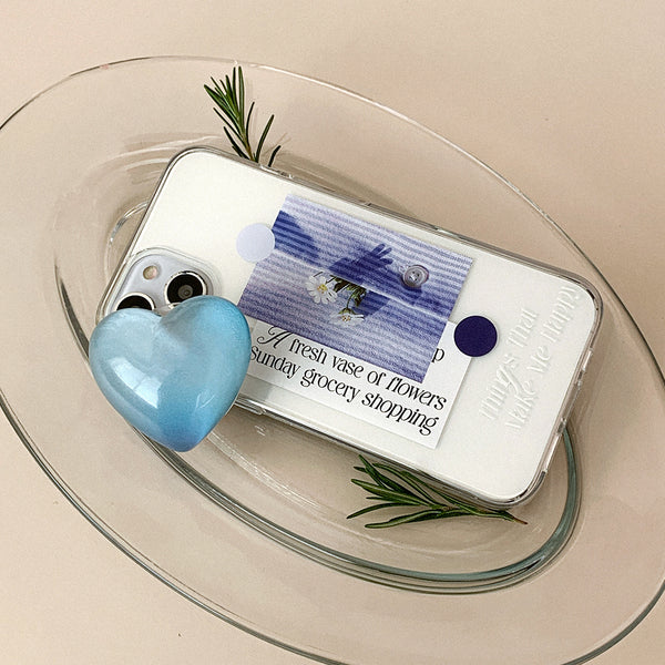 [Mademoment] Spring Sticker Design Clear Phone Case (4 Types)