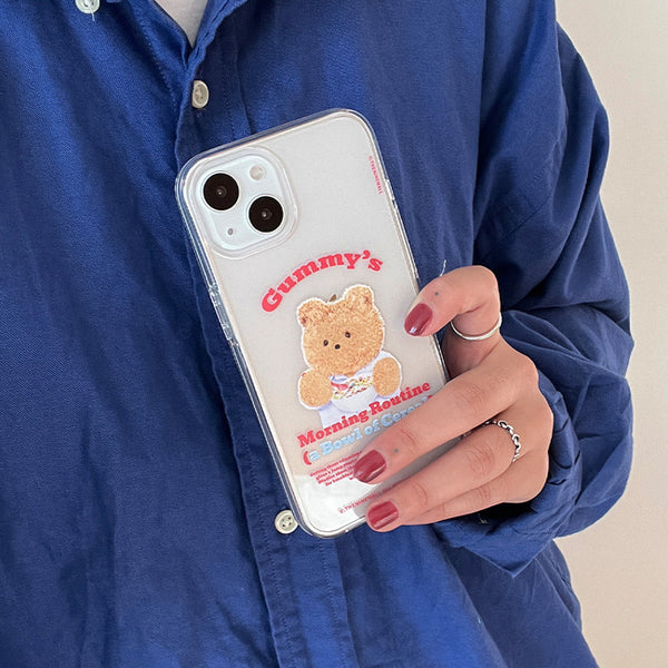 [THENINEMALL] Morning Cereal Gummy Clear Phone Case (3 types)