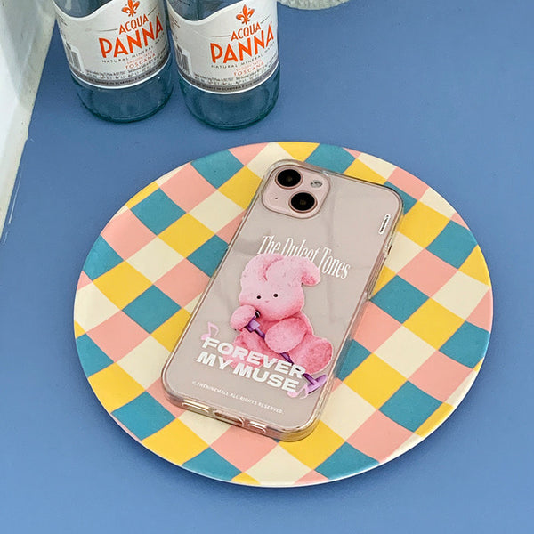 [THENINEMALL] Pink Muse Windy Clear Phone Case (3 types)