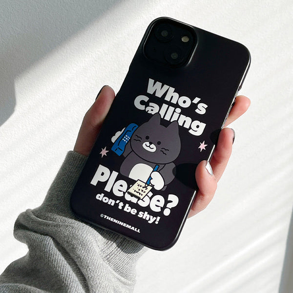 [THENINEMALL] Calling Hey Cat Hard Phone Case (2 types)