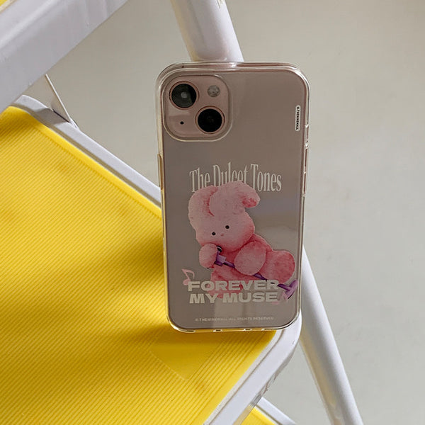 [THENINEMALL] Pink Muse Windy Clear Phone Case (3 types)