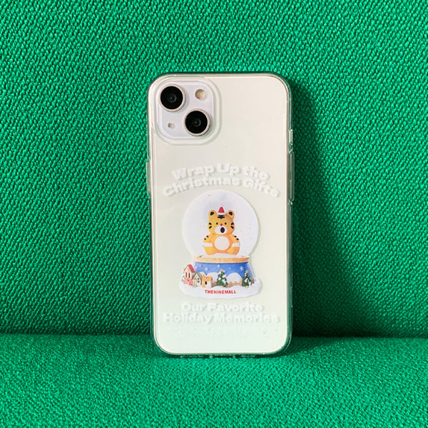 [THENINEMALL] Hey Tiger Snowball Clear Phone Case (3 types)