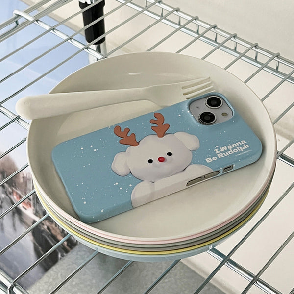 [THENINEMALL] Ppokku Wannabe Rudolph Hard Phone Case (2 types)