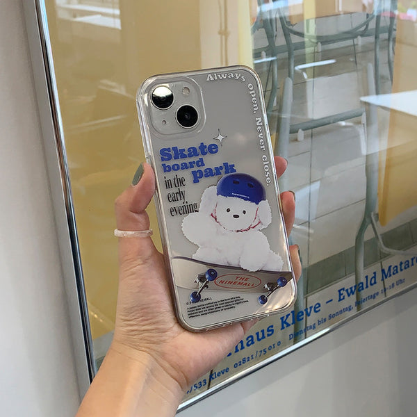 [THENINEMALL] Small Ppokku Skateboarder Clear Phone Case (3 types)