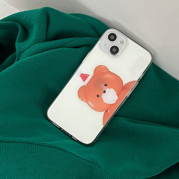 [THENINEMALL] Gummy Wannabe Santa Clear Phone Case (3 types)