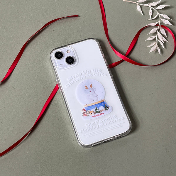 [THENINEMALL] Ppokku Snowball Clear Phone Case (3 types)