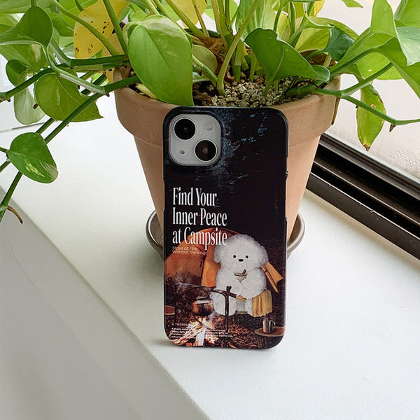 [THENINEMALL] Photo Camping Ppokku Hard Phone Case (2 types)