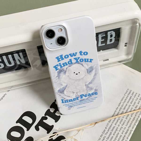 [THENINEMALL] Ppokku Snow Inner Peace Hard Phone Case (2 types)