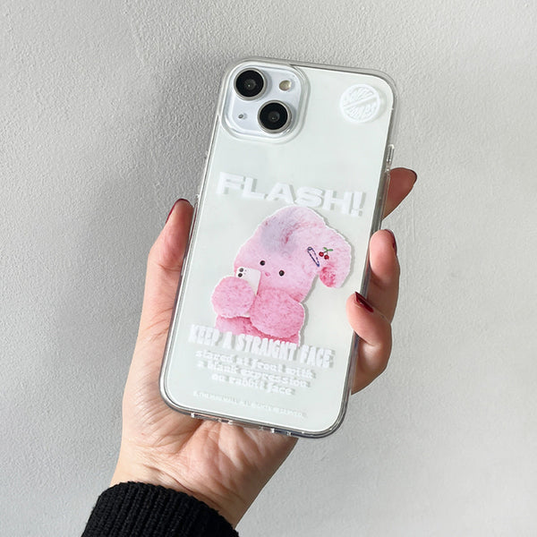 [THENINEMALL] Windy Basic Flash Clear Phone Case (3 types)