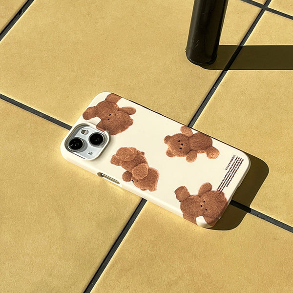 [THENINEMALL] Pattern Gummy Tumbling Hard Phone Case (2 types)