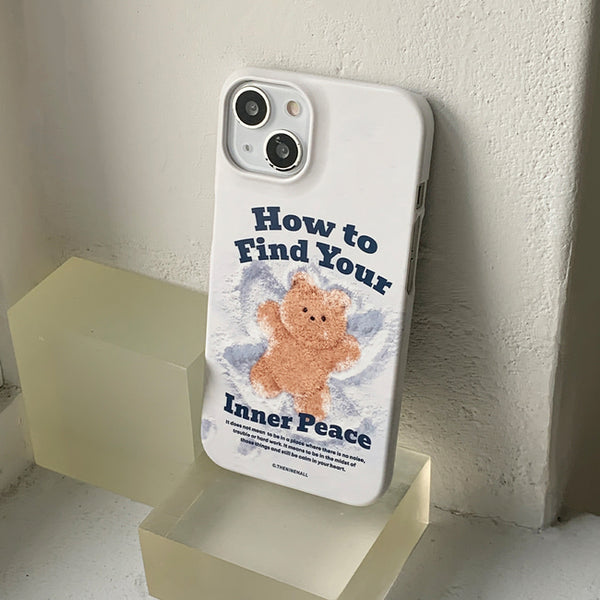 [THENINEMALL] Gummy Snow Inner Peace Hard Phone Case (2 types)