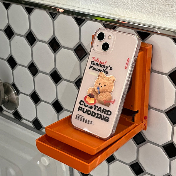 [THENINEMALL] Pudding Gummy Clear Phone Case (3 types)