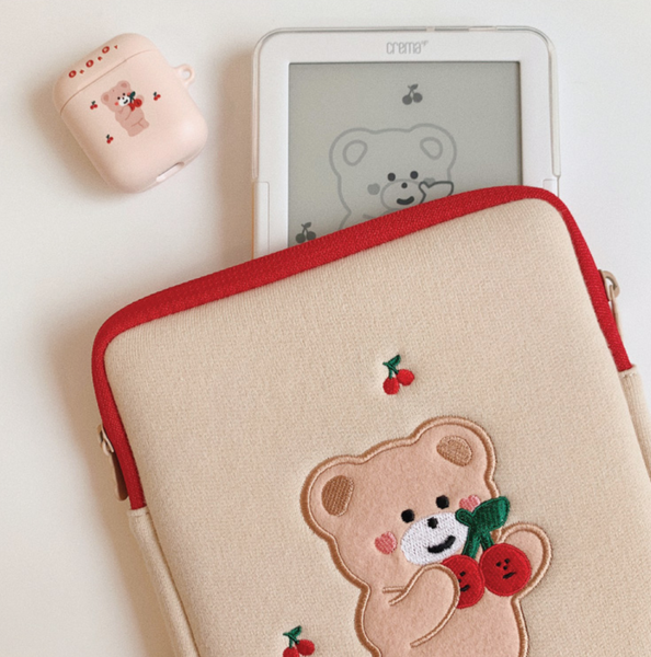 [malling booth] Bebe and Cherry Laptop Case/ Ipad Pouch