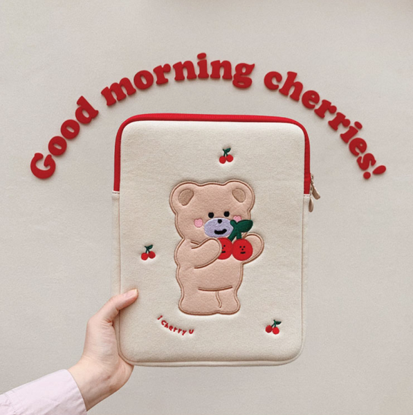 [malling booth] Bebe and Cherry Laptop Case/ Ipad Pouch