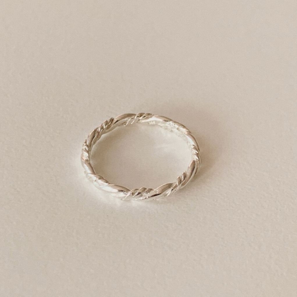 [DUNGEUREON][925 silver] Rope Ring (3colour)