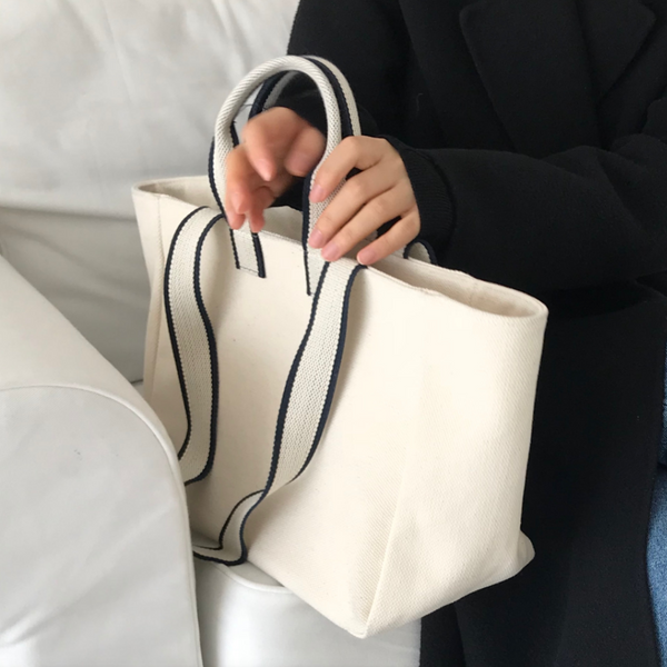 [unfold] Two-tone Strap Bag (Ivory)