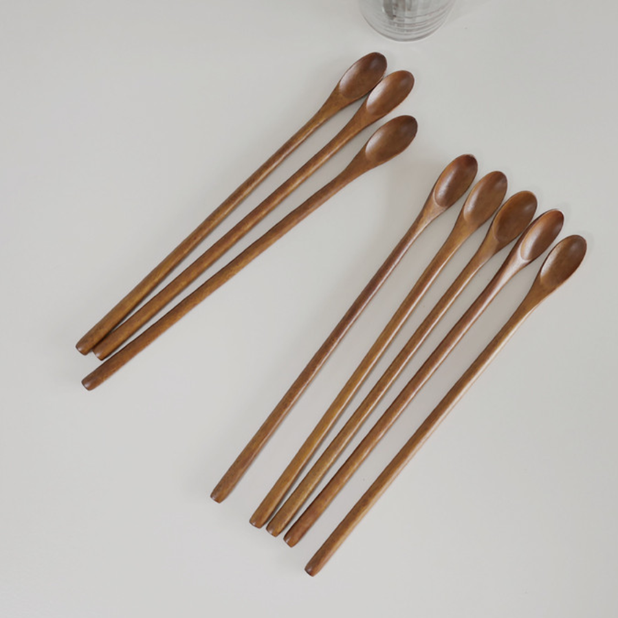 [Bracket Table] Wood Long Teaspoon