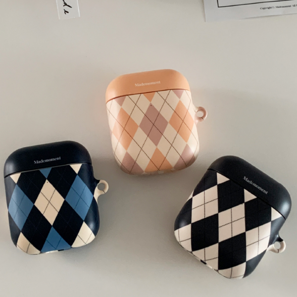 [Mademoment] Argyle Pattern Airpods Case