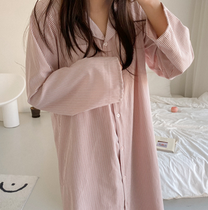 (現貨) - [Juuneedu] Sleepy Stripe Dress Pyjamas