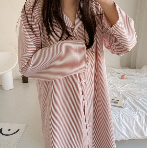 [Juuneedu] Sleepy Stripe Dress Pyjamas