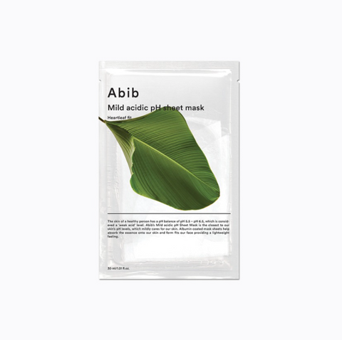 [Abib] Mild Acidic pH Sheet Mask - Heartleaf Fit (1P)