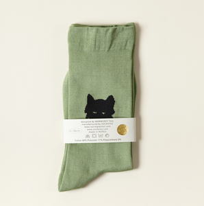 [WARMGREYTAIL] WOLF SOCKS (OLIVE)