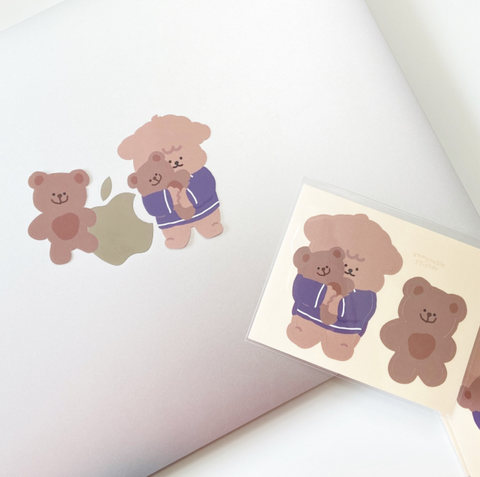 [moominzy] Teddy Bear Removable Sticker