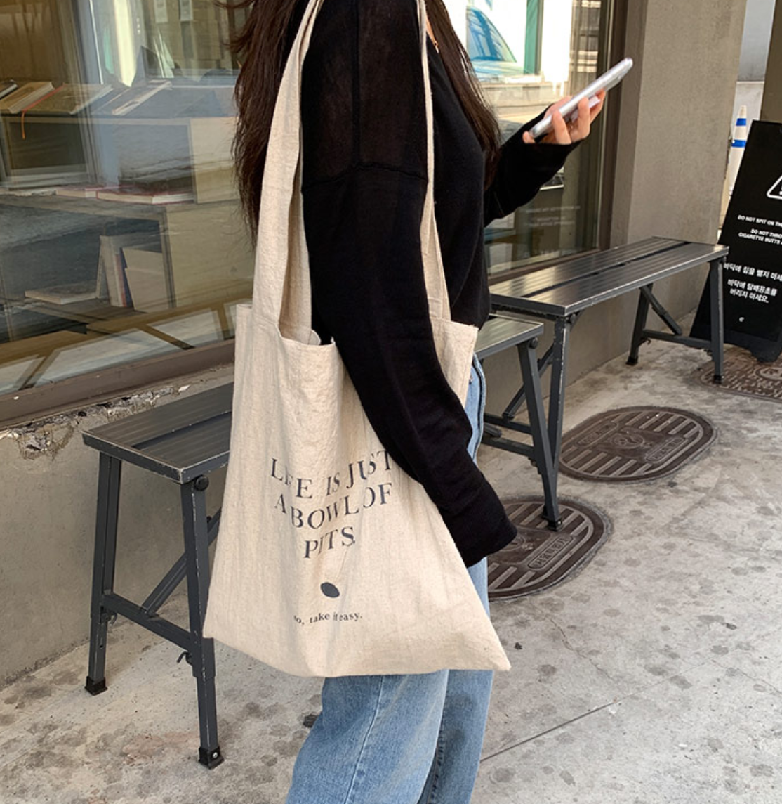 [second morning] Linen Eco Bag