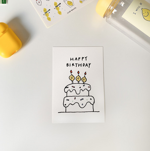 [second morning] Happy Birthday Postcard