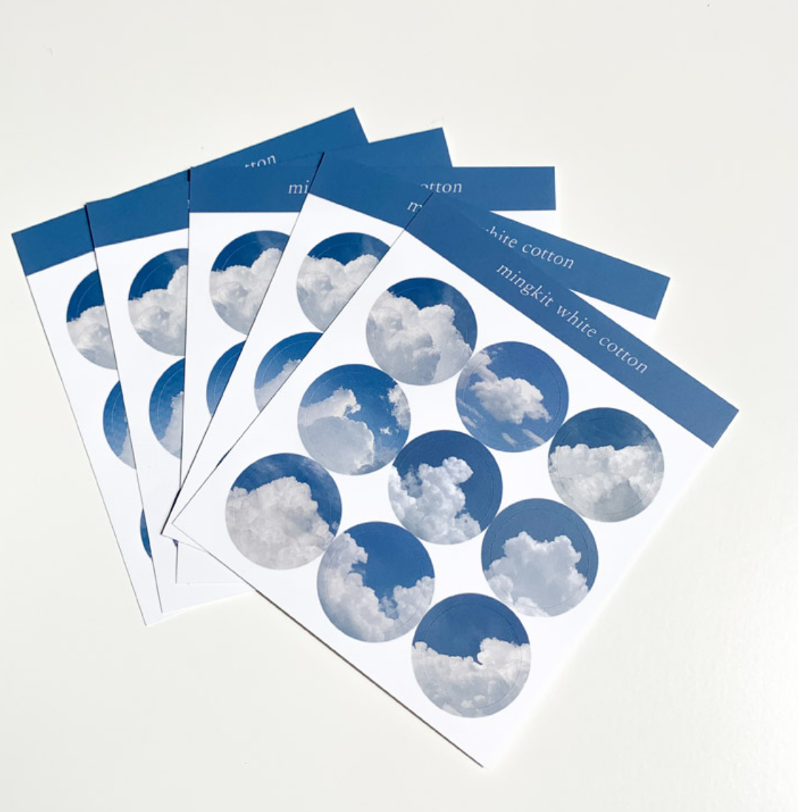 [mingkit] Cloud Circle Sticker (5ea)