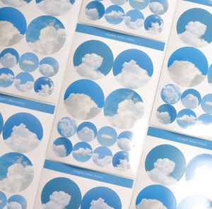[mingkit] Cloud Circle Transparent Sticker (3ea)