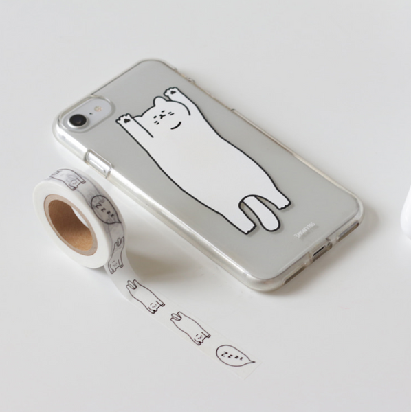 [3MONTHS] White Cat Phone Case