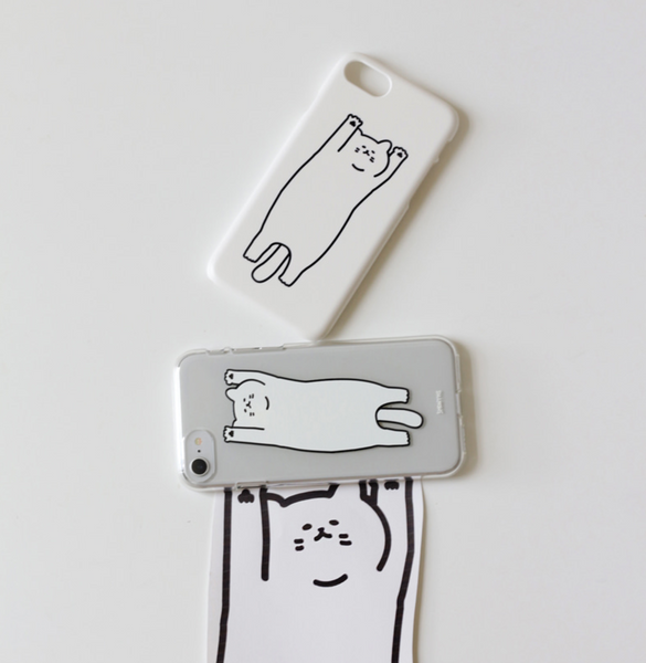 [3MONTHS] White Cat Phone Case