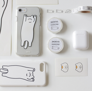 [3MONTHS] White Cat Phone Case