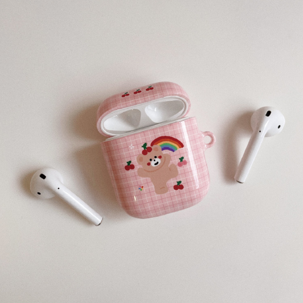 [malling booth] Cherry Rainbow Airpods Case