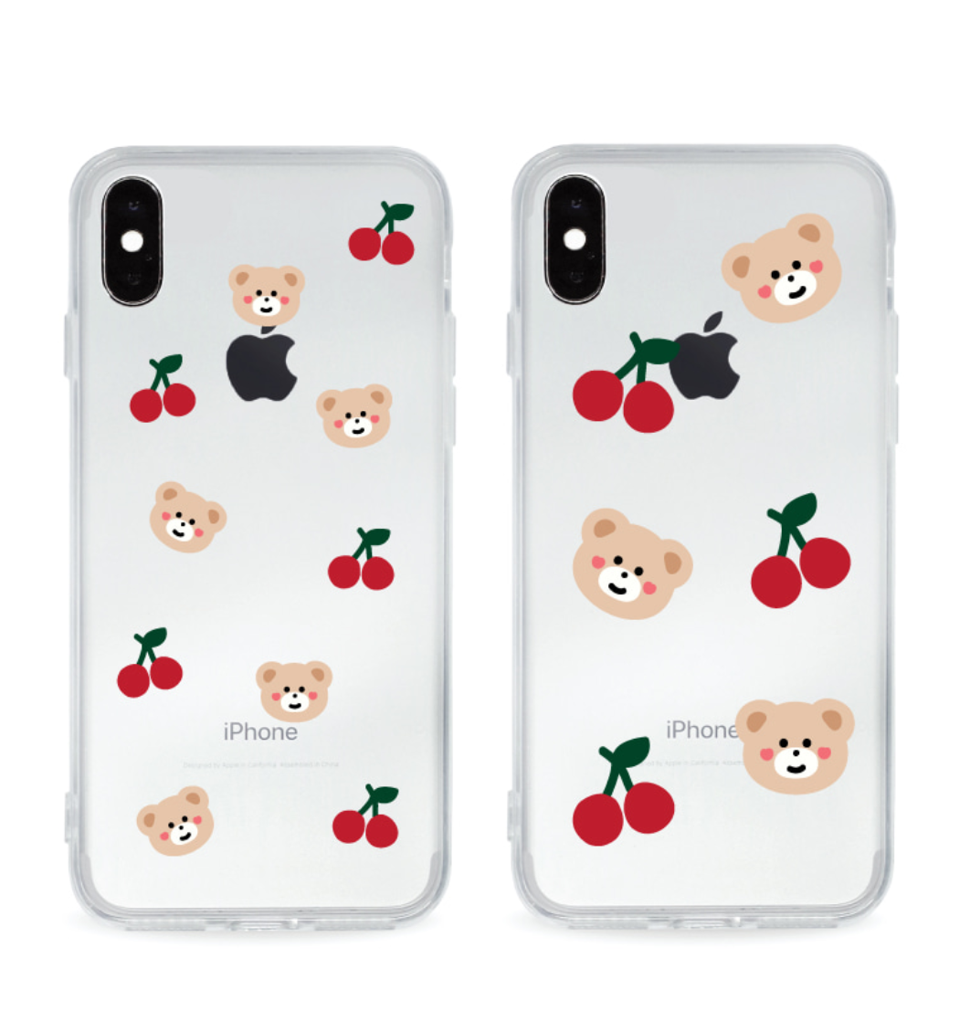 [malling booth] Cherry Bebe Pattern Jelly Case