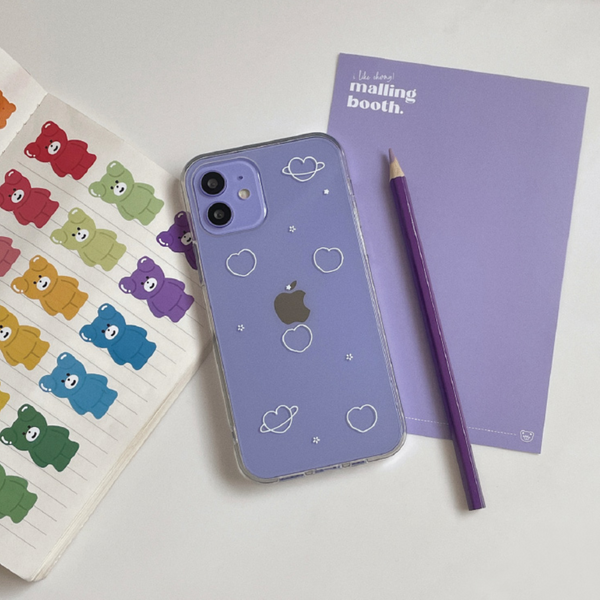 [malling booth] Purple Deco Jelly Case
