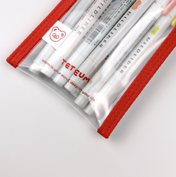 [TETEUM] TETEUM CLEAR PENCIL CASE