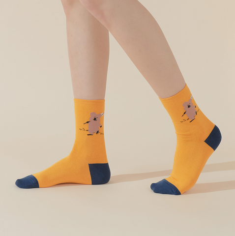 [Sockstaz X Dinotaeng] Traveler Quokka Single Socks