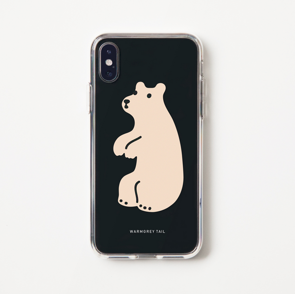 [WARMGREYTAIL] HUGGY BEAR - CREAM CLEAR CASE