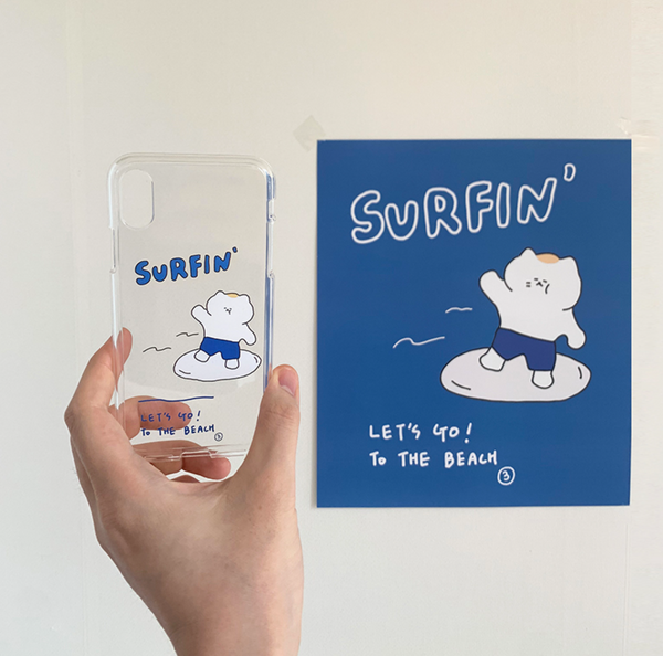 [3MONTHS] SURFIN' Cat Jelly Case