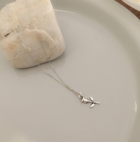 [moat] Rose Necklace (silver925)