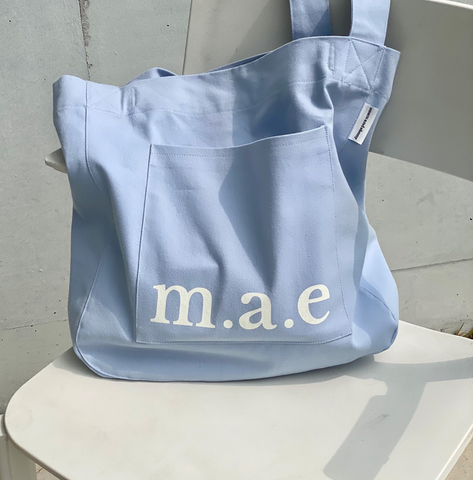 [mucu and ebony] m.a.e Logo Bag (Skyblue)