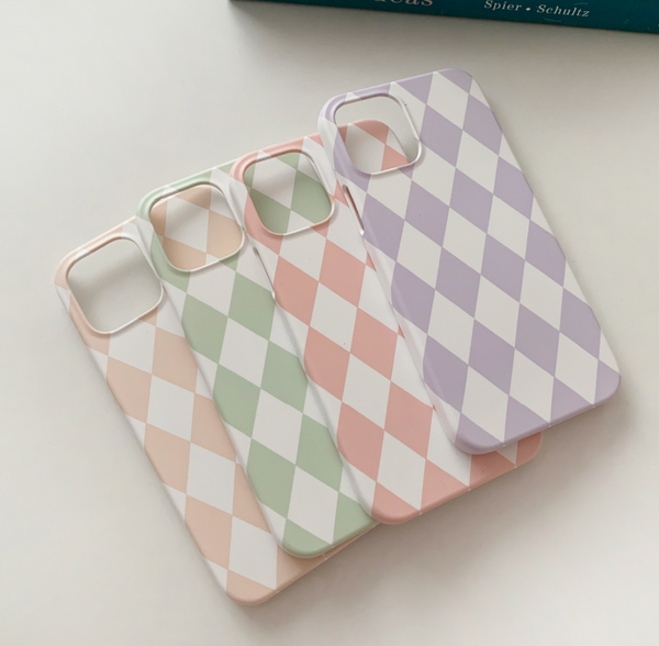 [Mademoment] Pastel Diamond Pattern Design Phone Case