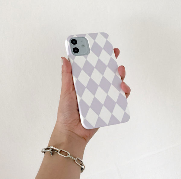 [Mademoment] Pastel Diamond Pattern Design Phone Case