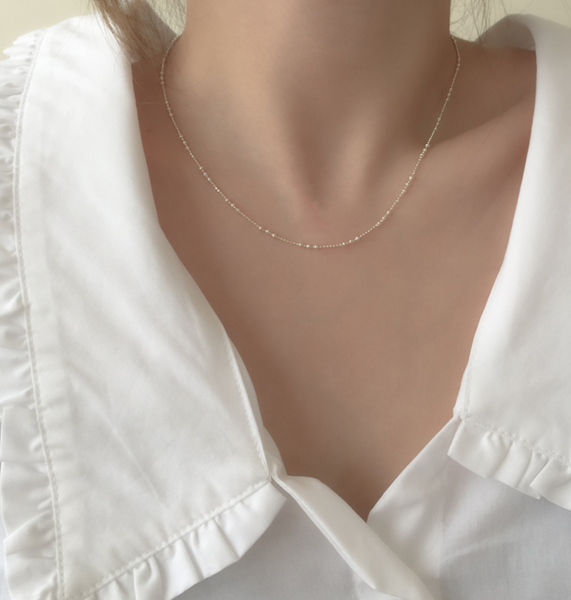[moat] Line Ball Necklace (silver925)