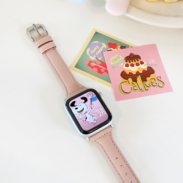 [MADEYOON] Slim Leather Apple Watch Strap